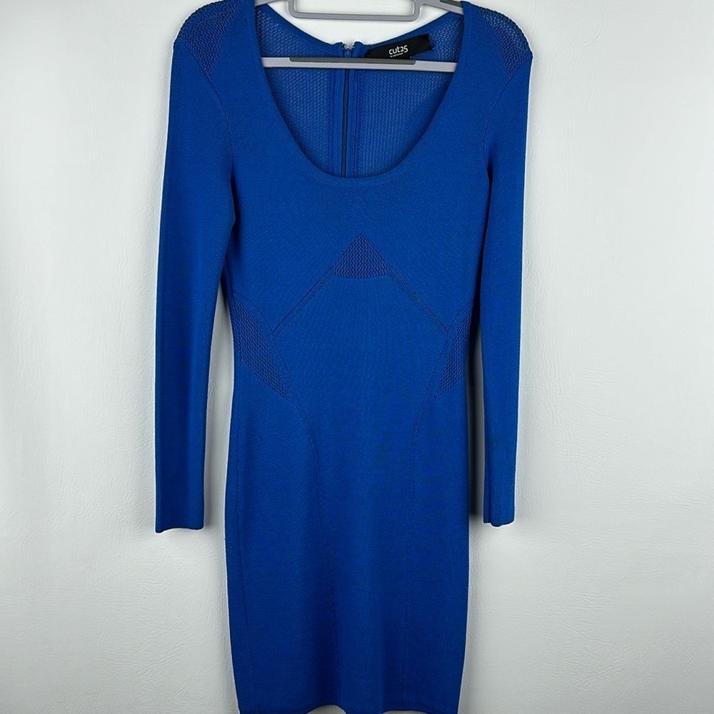 Cut25 by Yigal Azrouel Mesh Cutout Knit Dress